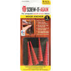 Screw-It-Again #2 to #16 Thread x 2 In. Red Plastic Wood Anchor (4 Ct.) Image 1